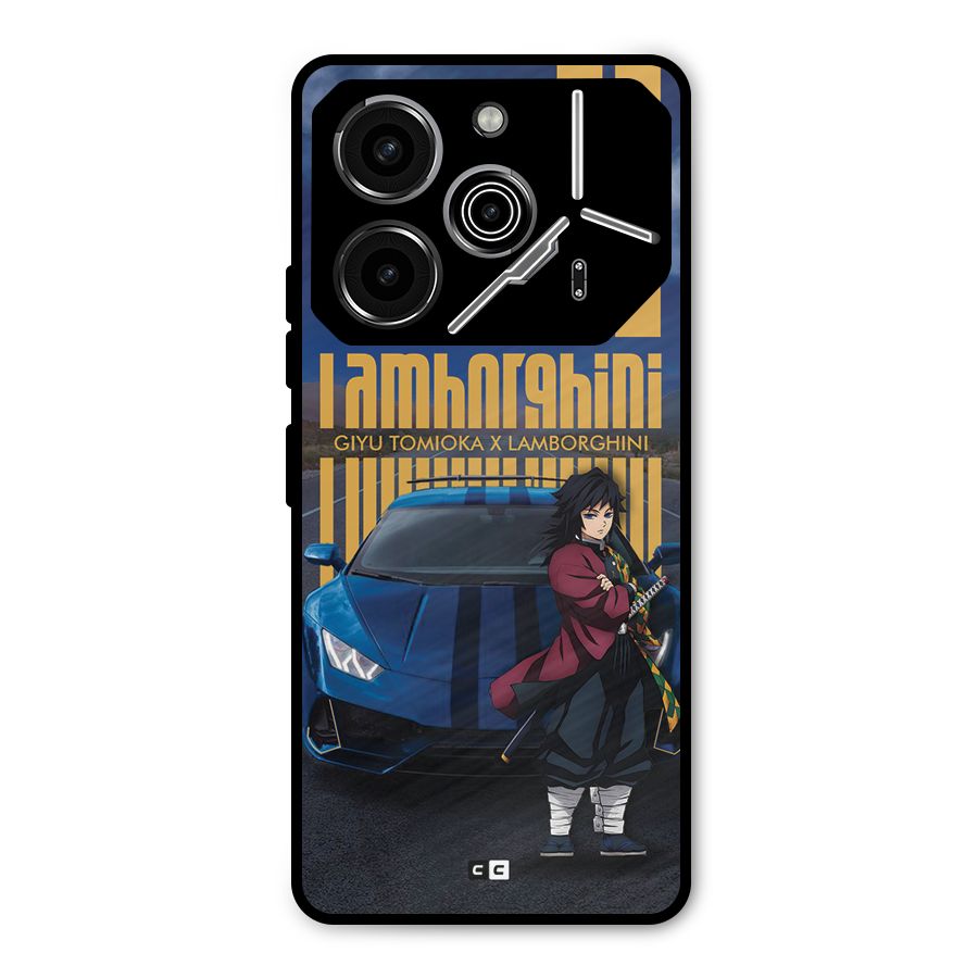 Giyu Tomioka Supercar Metal Back Case for Tecno Pova 6 Pro