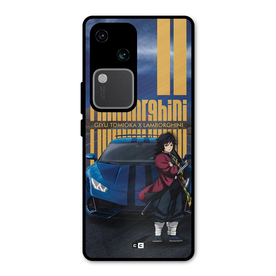 Giyu Tomioka Supercar Metal Back Case for Vivo V30 Pro