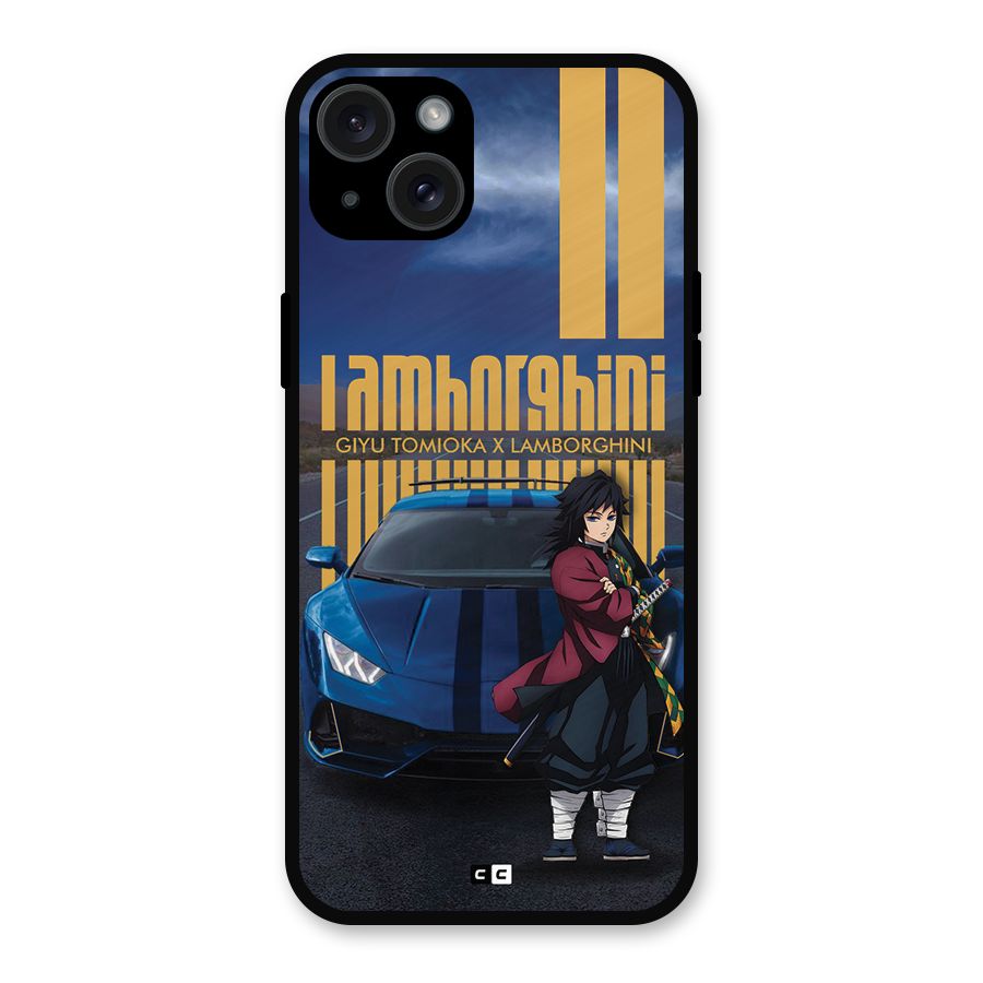 Giyu Tomioka Supercar Metal Back Case for iPhone 15 Plus