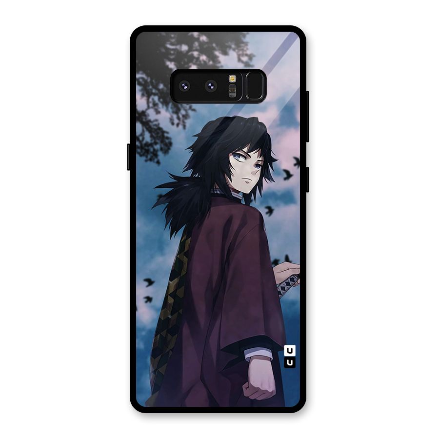 Giyu Tomioka Waiting Glass Back Case for Galaxy Note 8