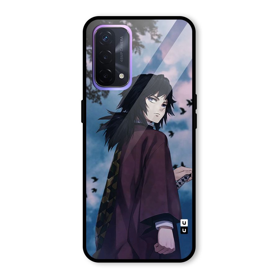 Giyu Tomioka Waiting Glass Back Case for Oppo A74 5G