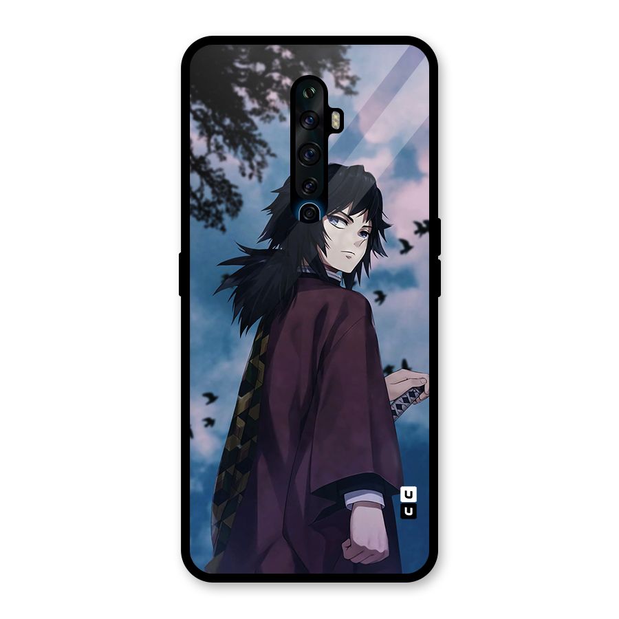 Giyu Tomioka Waiting Glass Back Case for Oppo Reno2 F