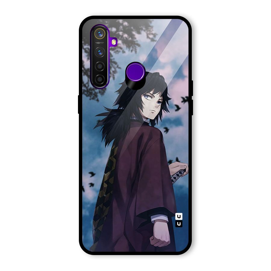 Giyu Tomioka Waiting Glass Back Case for Realme 5 Pro