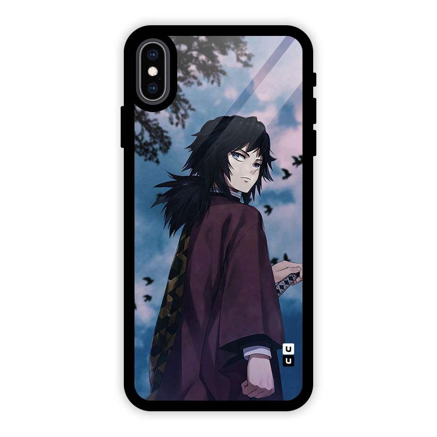 Giyu Tomioka Waiting Glass Back Case for iPhone XS Max