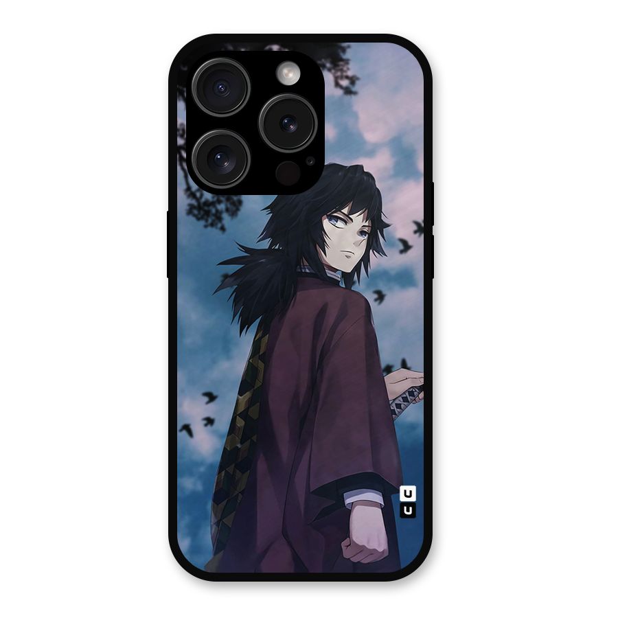 Giyu Tomioka Waiting Metal Back Case for iPhone 15 Pro