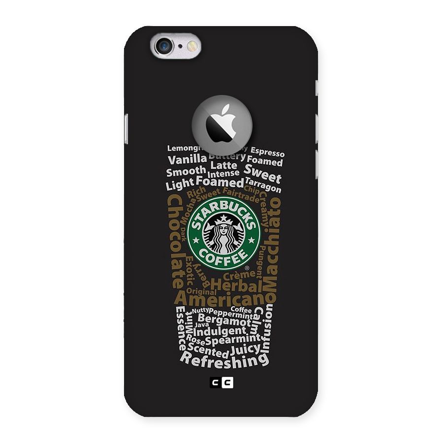 Glass StarBucks Back Case for iPhone 6 Logo Cut