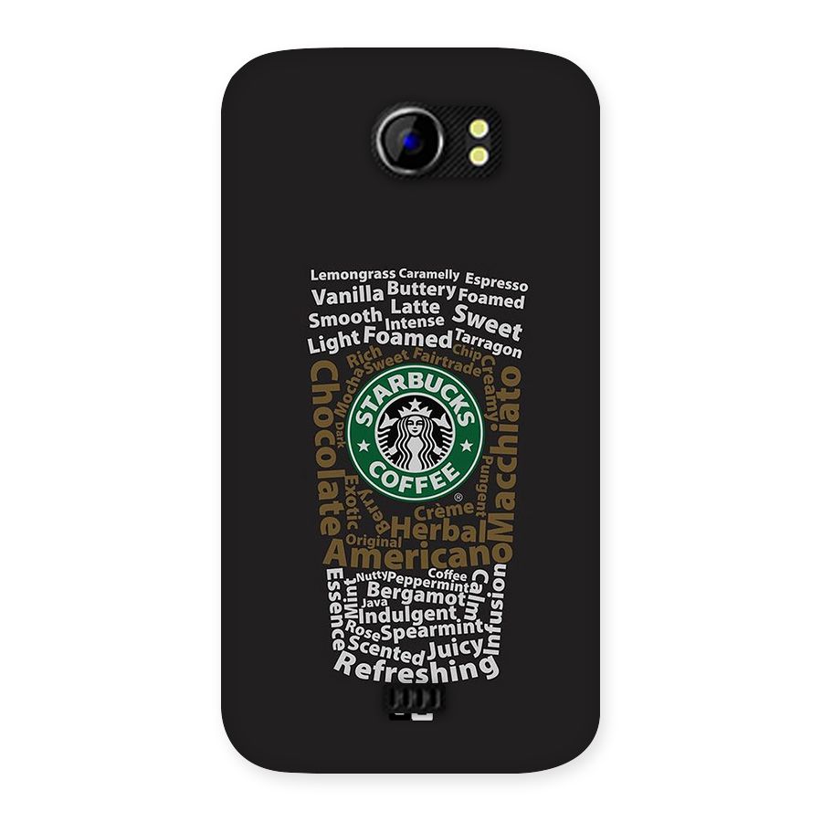 Glass StarBucks Back Case for Canvas 2 A110