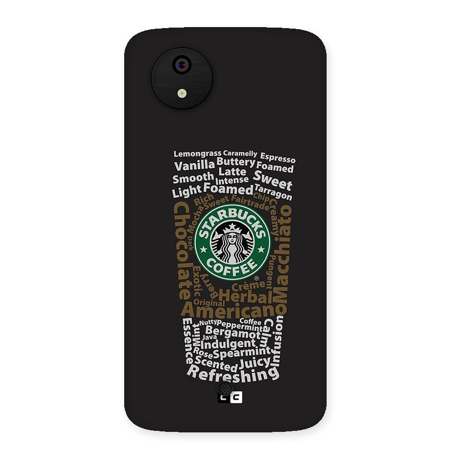 Glass StarBucks Back Case for Canvas A1  AQ4501