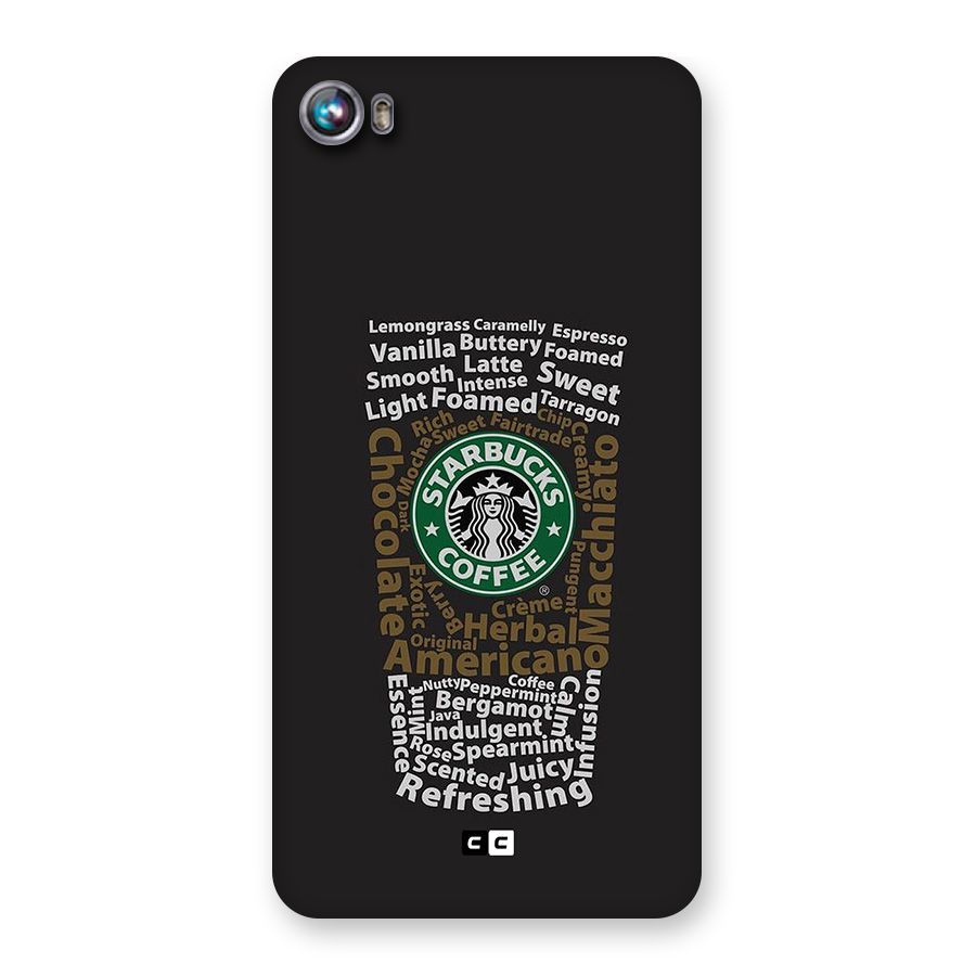 Glass StarBucks Back Case for Canvas Fire 4 (A107)
