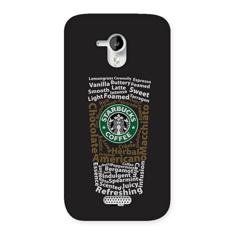 Glass StarBucks Back Case for Canvas HD A116