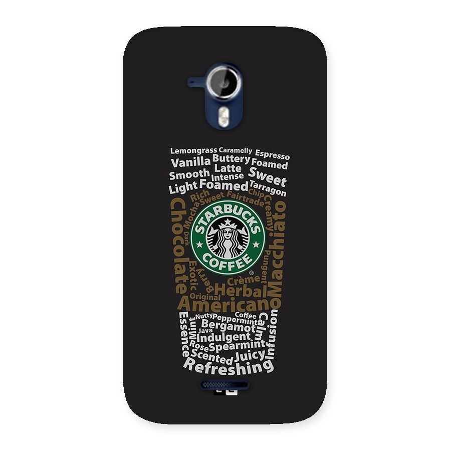 Glass StarBucks Back Case for Canvas Magnus A117