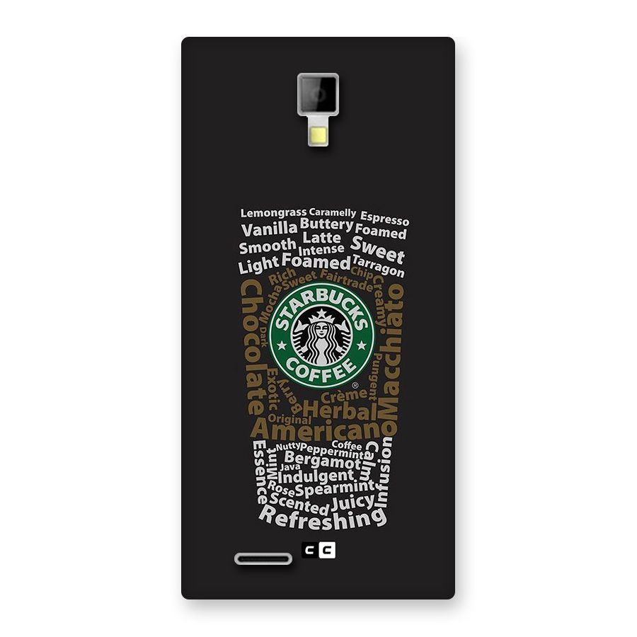 Glass StarBucks Back Case for Canvas Xpress A99