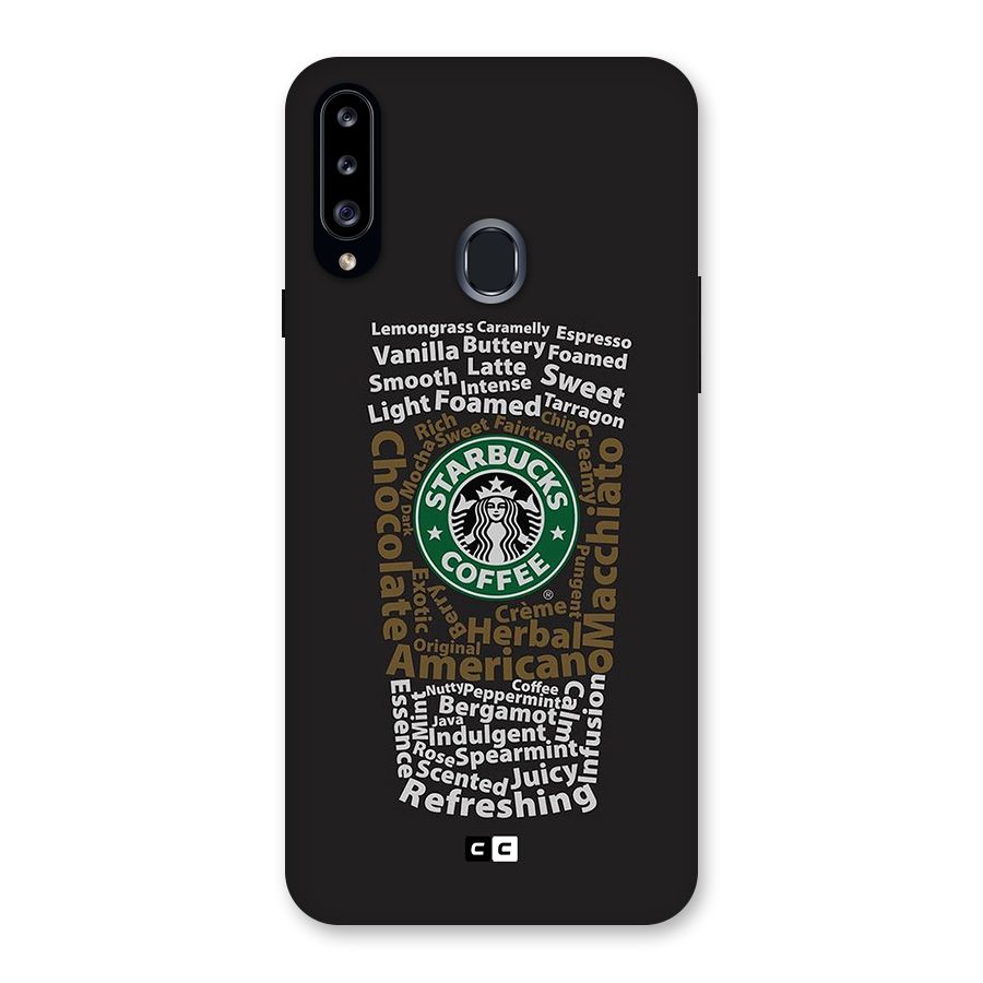 Glass StarBucks Back Case for Galaxy A20s