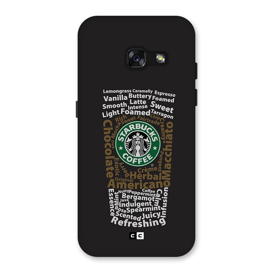 Glass StarBucks Back Case for Galaxy A3 (2017)