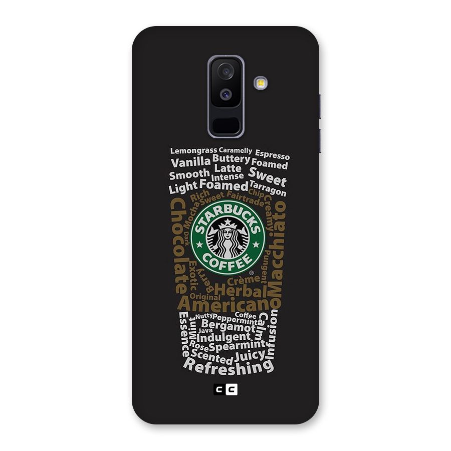 Glass StarBucks Back Case for Galaxy A6 Plus