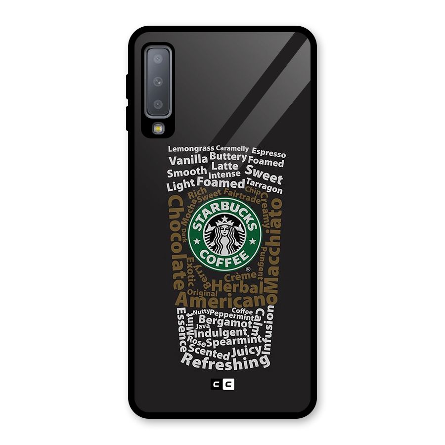 Glass StarBucks Glass Back Case for Galaxy A7 (2018)