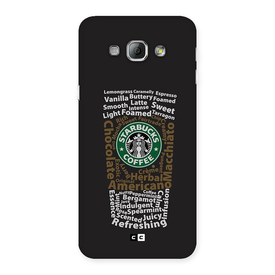 Glass StarBucks Back Case for Galaxy A8