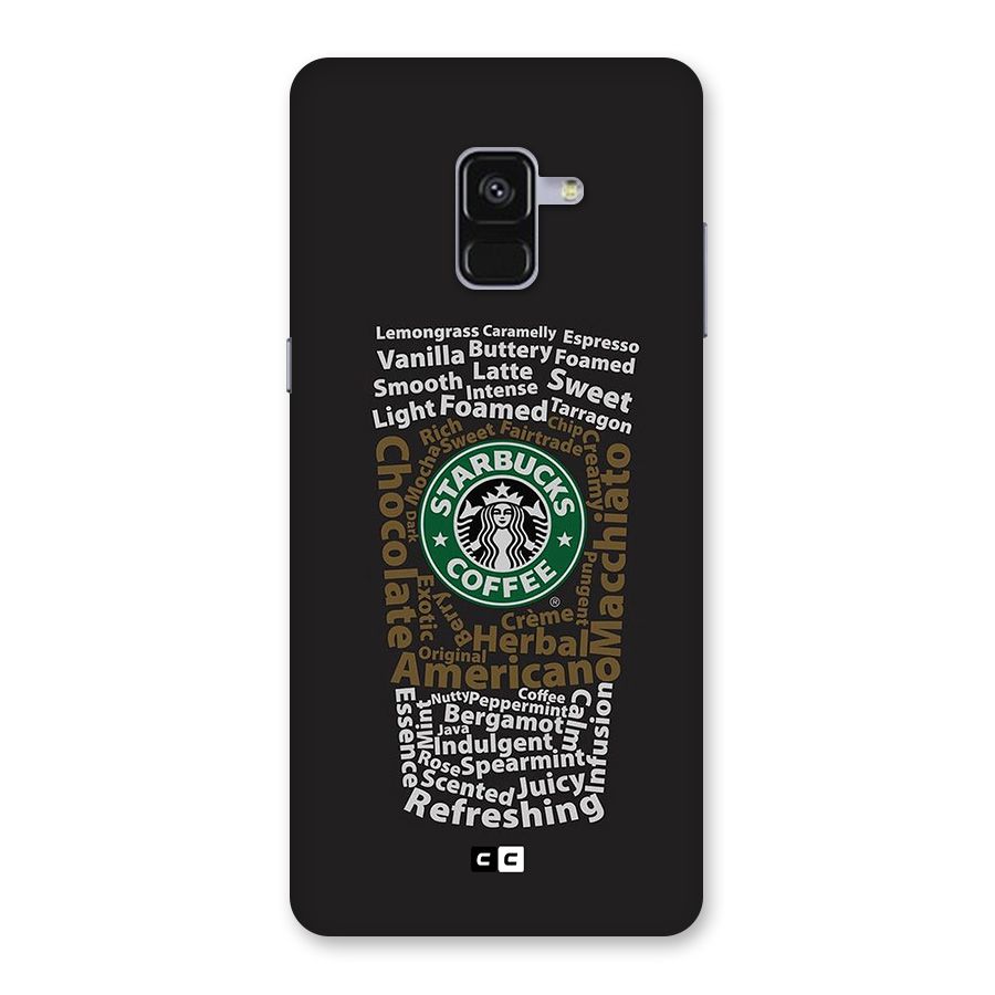 Glass StarBucks Back Case for Galaxy A8 Plus