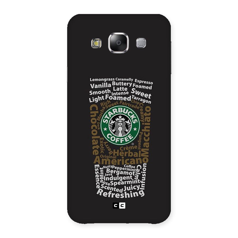 Glass StarBucks Back Case for Galaxy E5