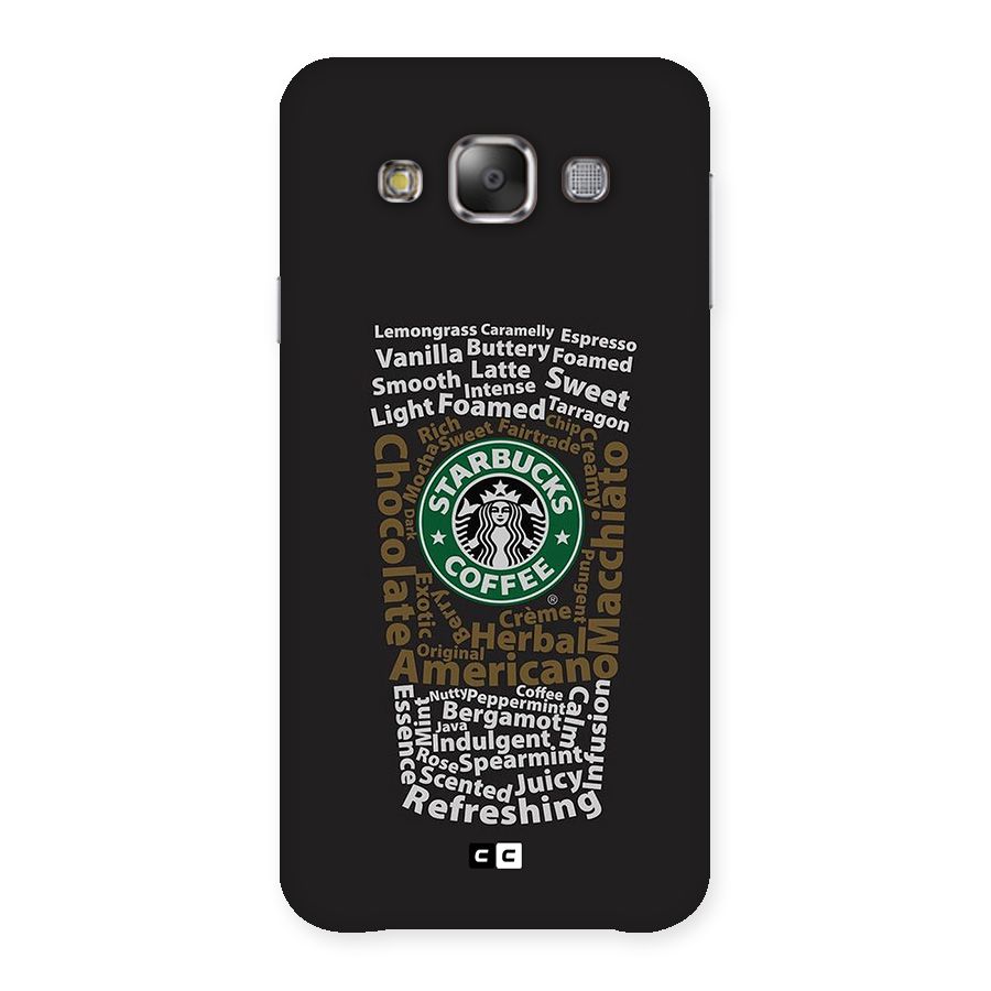 Glass StarBucks Back Case for Galaxy E7
