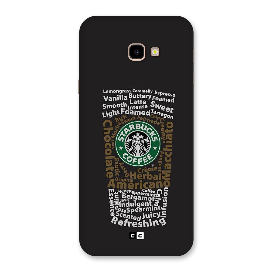 Glass StarBucks Back Case for Galaxy J4 Plus