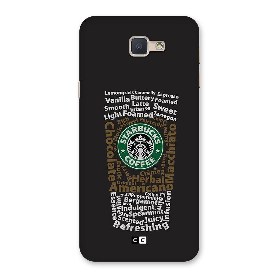Glass StarBucks Back Case for Galaxy J5 Prime
