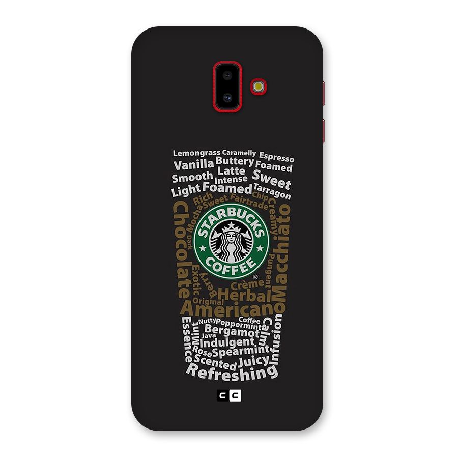 Glass StarBucks Back Case for Galaxy J6 Plus