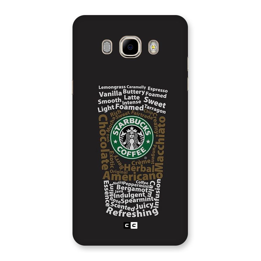 Glass StarBucks Back Case for Galaxy J7 2016