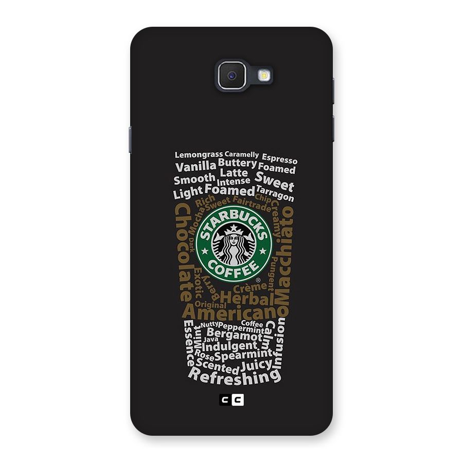 Glass StarBucks Back Case for Galaxy J7 Prime