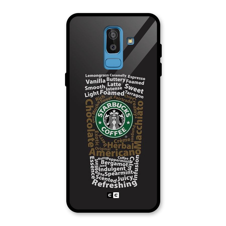 Glass StarBucks Glass Back Case for Galaxy J8