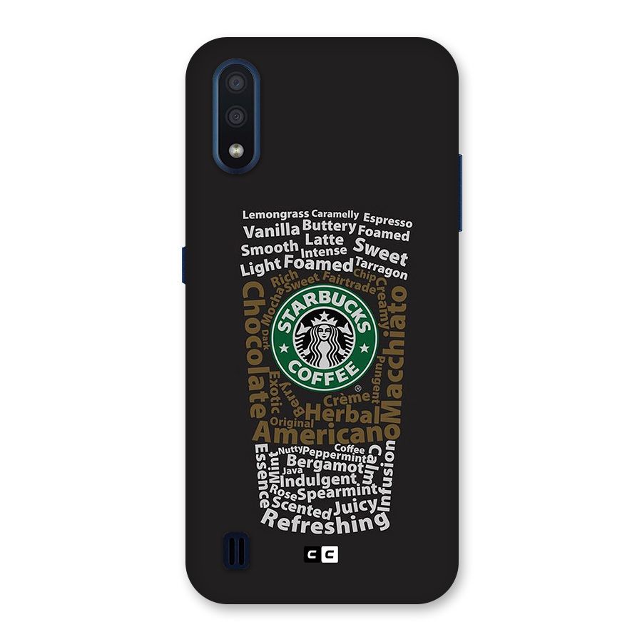 Glass StarBucks Back Case for Galaxy M01