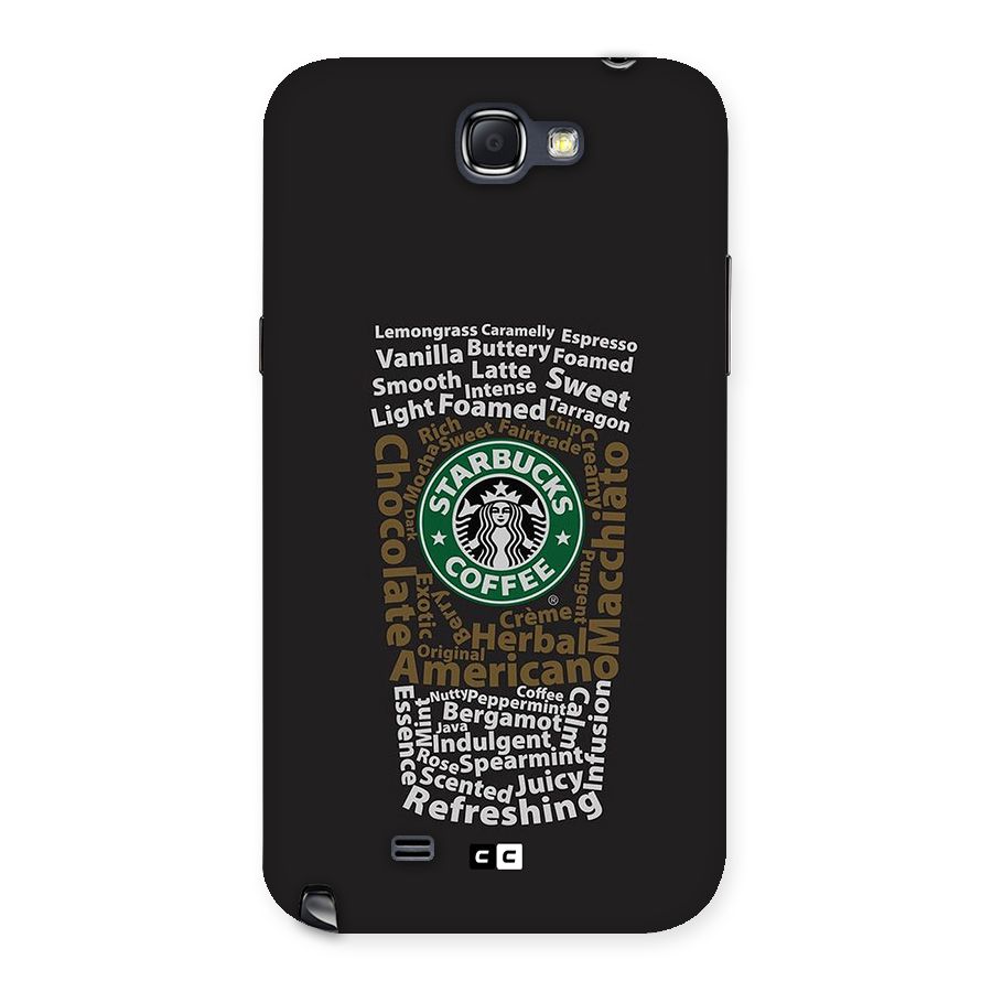 Glass StarBucks Back Case for Galaxy Note 2