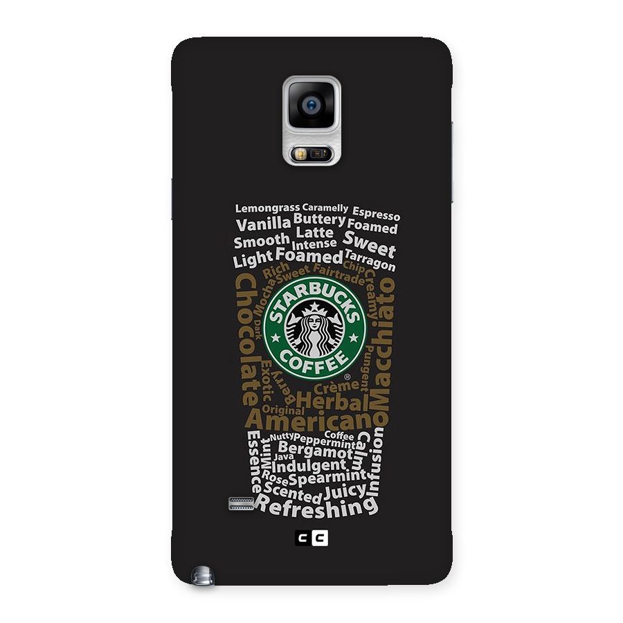 Glass StarBucks Back Case for Galaxy Note 4