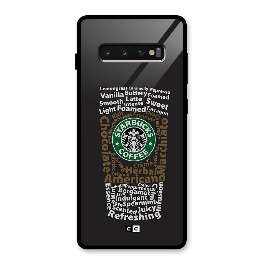 Glass StarBucks Glass Back Case for Galaxy S10 Plus