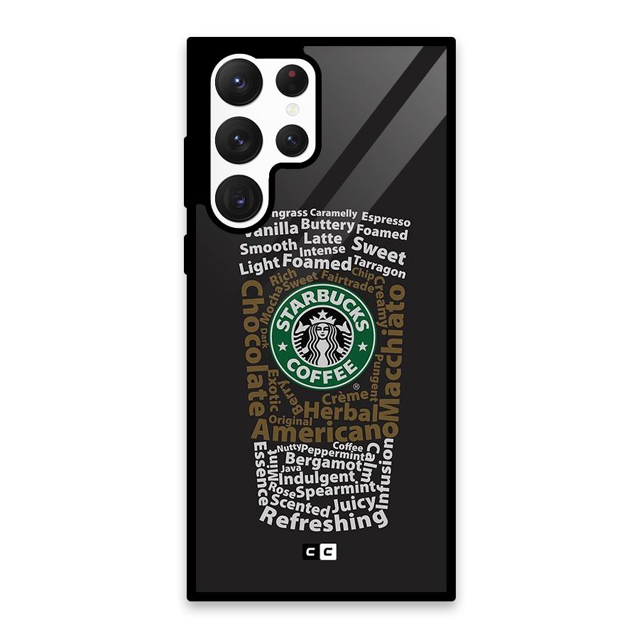 Glass StarBucks Glass Back Case for Galaxy S22 Ultra 5G