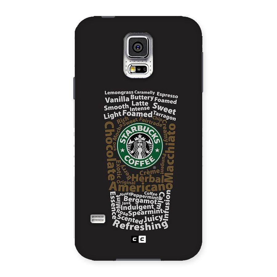 Glass StarBucks Back Case for Galaxy S5