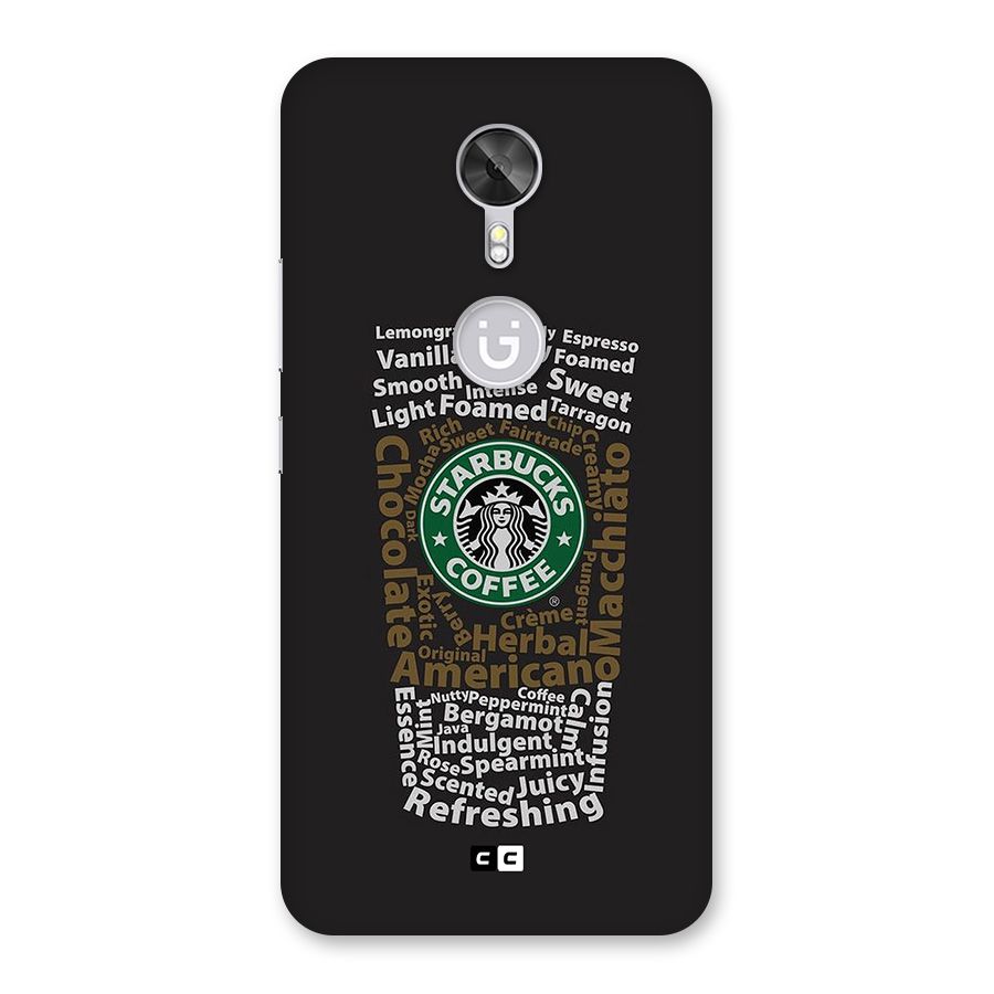 Glass StarBucks Back Case for Gionee A1