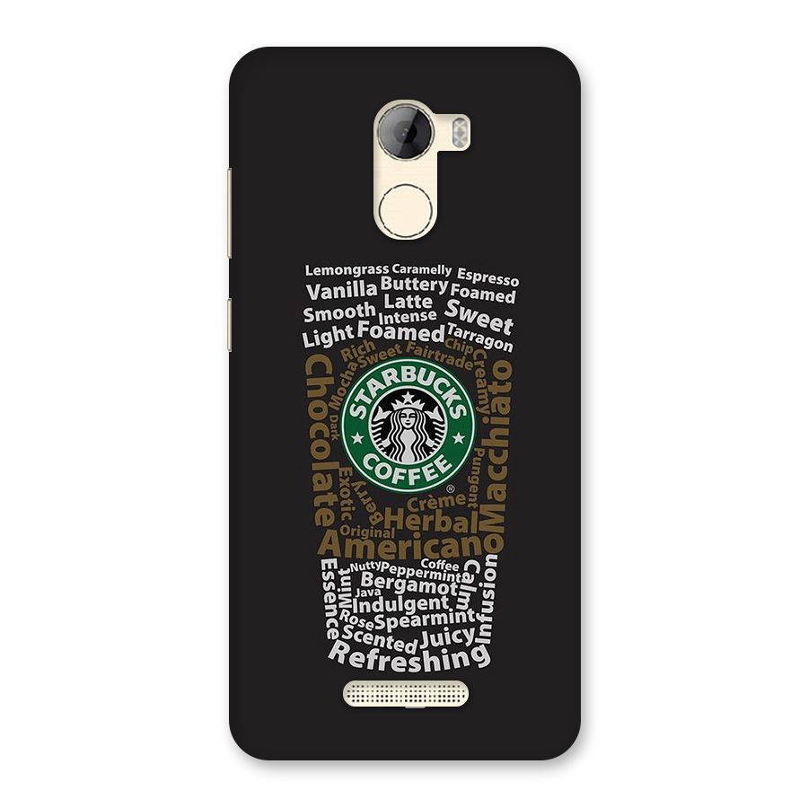 Glass StarBucks Back Case for Gionee A1 LIte