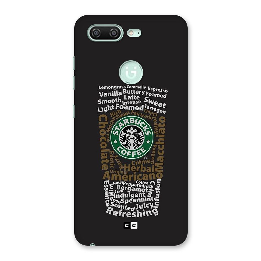 Glass StarBucks Back Case for Gionee S10