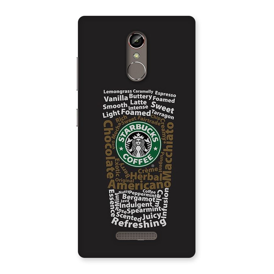 Glass StarBucks Back Case for Gionee S6s