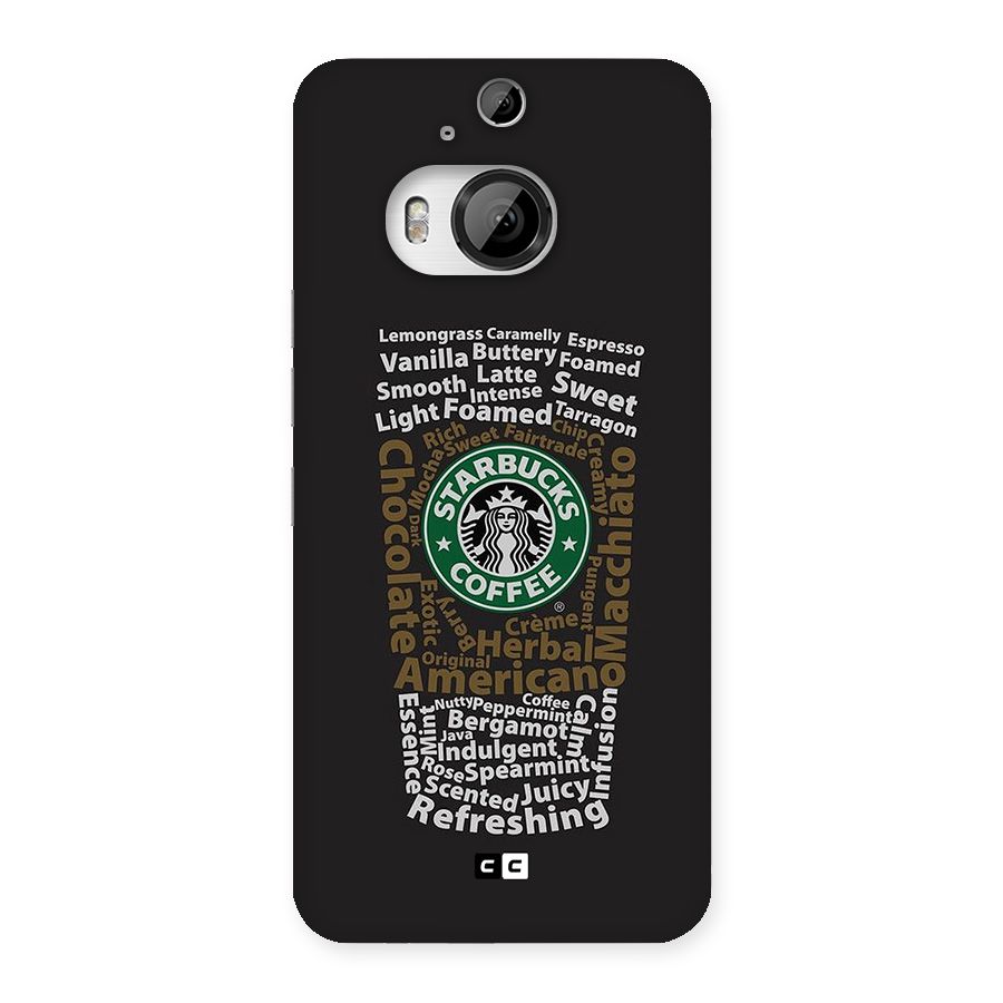 Glass StarBucks Back Case for HTC One M9 Plus