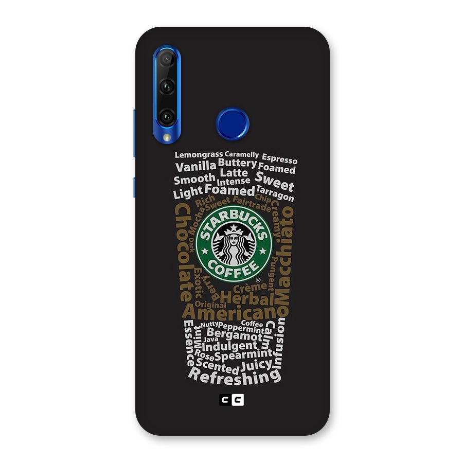 Glass StarBucks Back Case for Honor 20i