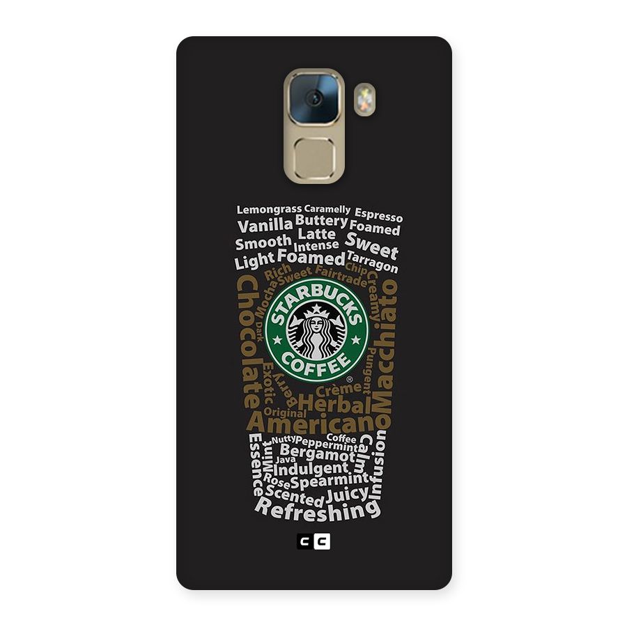Glass StarBucks Back Case for Honor 7