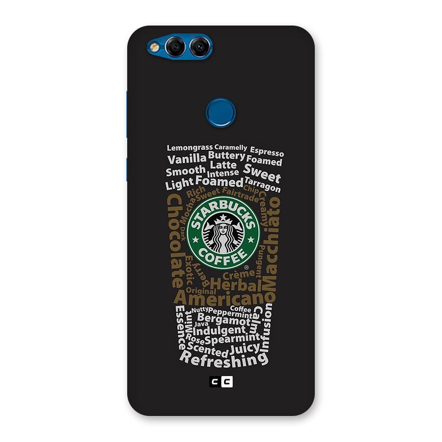 Glass StarBucks Back Case for Honor 7X