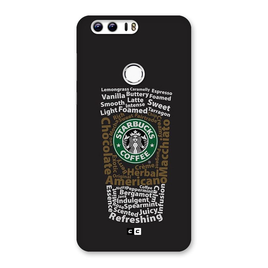 Glass StarBucks Back Case for Honor 8
