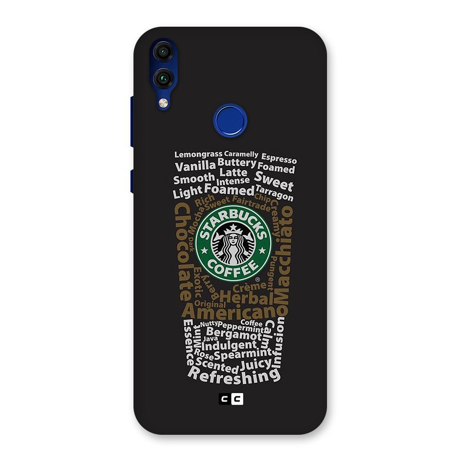 Glass StarBucks Back Case for Honor 8C