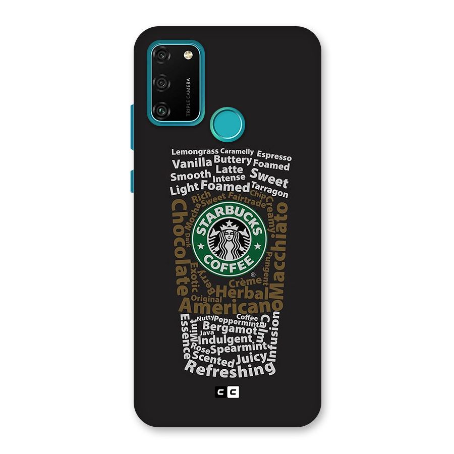 Glass StarBucks Back Case for Honor 9A