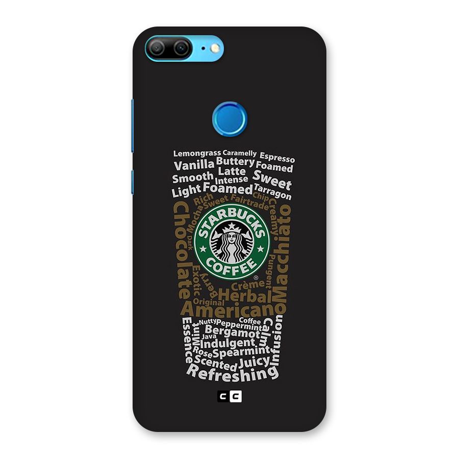 Glass StarBucks Back Case for Honor 9 Lite