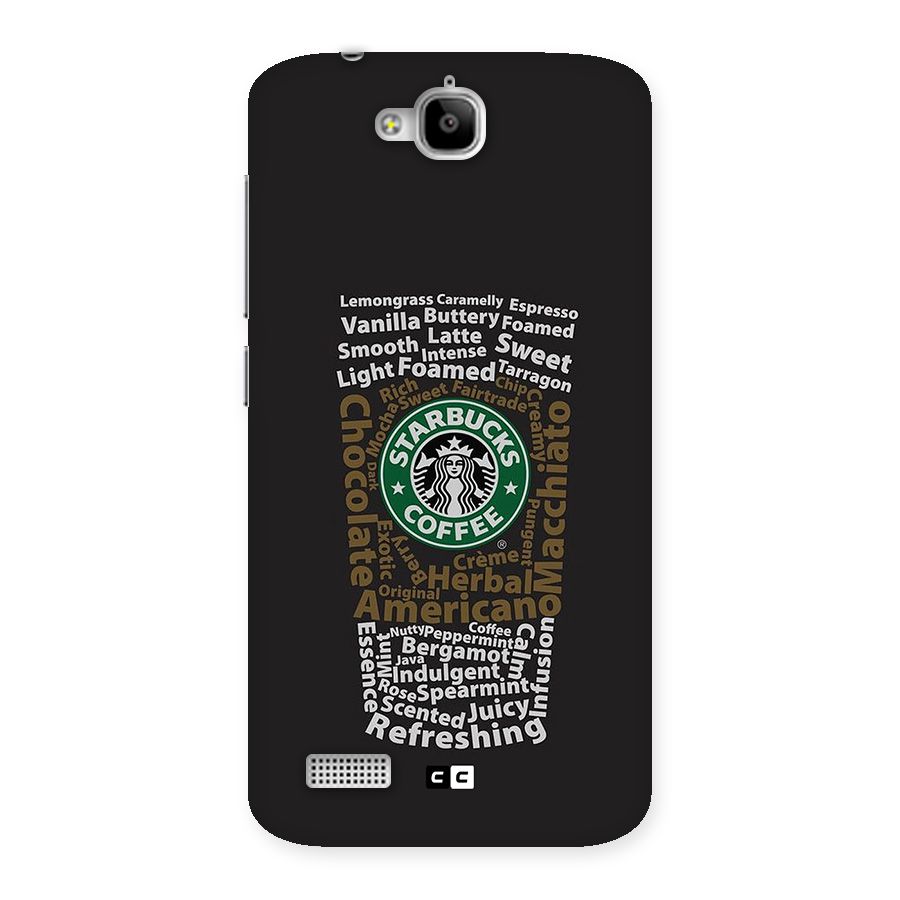 Glass StarBucks Back Case for Honor Holly