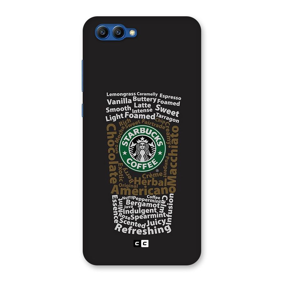 Glass StarBucks Back Case for Honor View 10